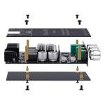 ARRAROWN ZK-1002T PRO 2.0 Channel Bluetooth 5.0 Amplifier Board 200W HiFi Subwoofer Audio AMP with Treble and Bass, BT USB and AUX Inputs, DC 12-24V 2.0 Channel Stereo AMP Module for DIY Speakers