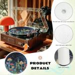 Colorful Mushroom Star Sky Turntable Slip Mat