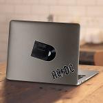 ACDC Back in Black Logo T-Shirt & Stickers