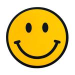 Smiley Face Vinyl Slip Mat for Turntables 12