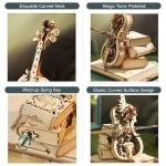 3D Wooden Cello Model Kit Music Box Puzzle