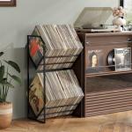 PAPAGIFTREE 2-Tier Vinyl Record Storage Rack