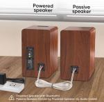 Saiyin 40W Bluetooth Bookshelf Speakers for Turntables