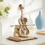 3D Wooden Cello Model Kit Music Box Puzzle