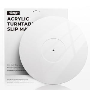 White Acrylic 12" Turntable Slipmat for Vinyl
