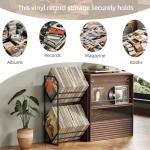 PAPAGIFTREE 2-Tier Vinyl Record Storage Rack