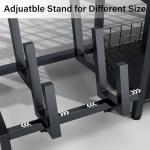 Kepptory Tall Record Player Stand with LED Lights