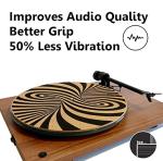 TazStudio Cork Turntable Mat for Vinyl Sound