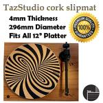 TazStudio Cork Turntable Mat for Vinyl Sound