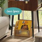 Bamboo Vinyl Record Storage Box and Organizer