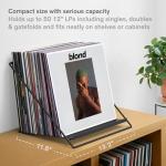 Solid Steel Vinyl Record Holder for 50 LPs