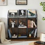 Wooden 9-Grid Vinyl Record Storage Rack