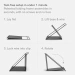 Solid Steel Vinyl Record Holder for 50 LPs