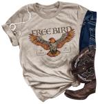 Vintage Women's Rock Band Graphic Tees - Bird Cream