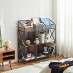 Wooden 9-Grid Vinyl Record Storage Rack