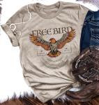 Vintage Women's Rock Band Graphic Tees - Bird Cream