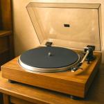 2-Pack 12in Felt Record Player Mats - Black/Red