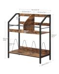 CHOEZON 2-Tier Vinyl Record Storage Rack, Rustic Finish