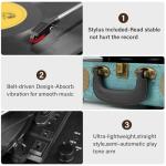3-Speed Bluetooth Suitcase Vinyl Record Player