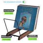 Large Vinyl Record Storage Stand in Wood and Metal