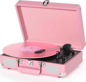 Bluetooth Vinyl Record Player with Built-In Speakers
