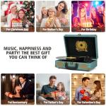 3-Speed Bluetooth Suitcase Vinyl Record Player