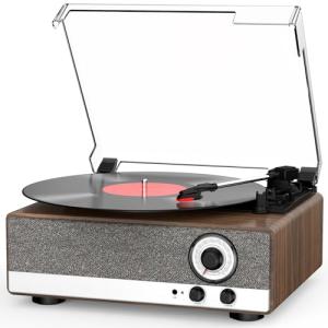 7-in-1 Vinyl Record Player with Bluetooth Speakers