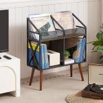 Wooden Vinyl Record Storage Rack for 350-400 LPs