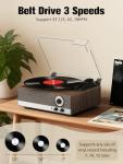 7-in-1 Vinyl Record Player with Bluetooth Speakers