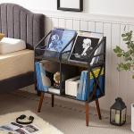 Wooden Vinyl Record Storage Rack for 350-400 LPs