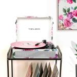 Vintage Bluetooth Turntable with Built-In Speakers