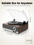 7-in-1 Vinyl Record Player with Bluetooth Speakers
