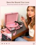 Bluetooth Vinyl Record Player with Built-In Speakers