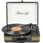 Retrolife Bluetooth Portable Turntable with Speakers
