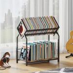 2-Tier Vinyl Record Storage Rack for 300 LPs