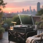Bluetooth Vinyl Record Player with Built-in Speakers
