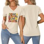 Just A Small Town Girl V-Neck Tee for Women
