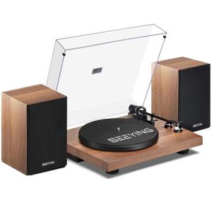 Bluetooth Vinyl Turntable with Hi-Fi Stereo Speakers
