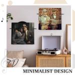 MorningRo Vinyl Record Wall Shelf - 4 Pcs Black