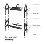 Double Layer Vinyl Record Storage Shelf - Matte Black