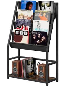 5-Tier Vinyl Record Player Stand with Slots