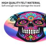 Skull Pattern Turntable Mat for Vinyl Records