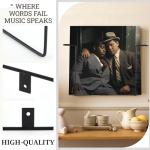 MorningRo Vinyl Record Wall Shelf - 4 Pcs Black