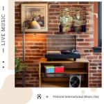 MorningRo Vinyl Record Wall Shelf - 4 Pcs Black