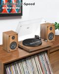 Bluetooth Vinyl Turntable with Hi-Fi Stereo Speakers