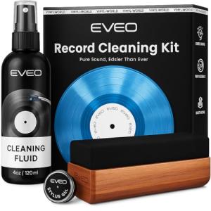 EVEO 4-in-1 Vinyl Record Cleaning Kit