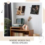 MorningRo Vinyl Record Wall Shelf - 4 Pcs Black