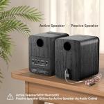 Saiyin Bluetooth Bookshelf Speakers with Powerful Sound