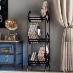 Simoretus Mobile 3 Tier Vinyl Record Storage Rack