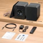 Saiyin Bluetooth Bookshelf Speakers with Powerful Sound